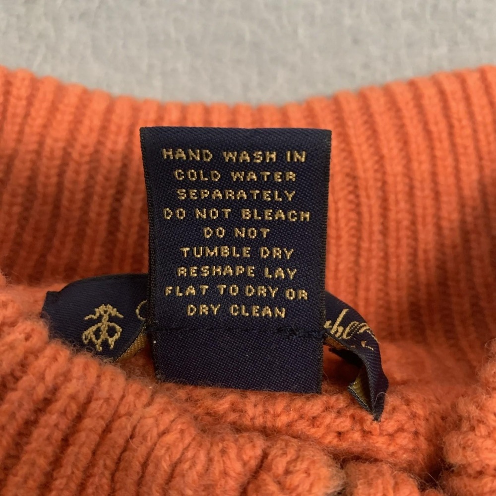 BROOKS BROTHERS SCOTTISH LAMBSWOOL 1/4 ZIP‎ SWEATER - XL 90s Vintage Money - Picture 8 of 10